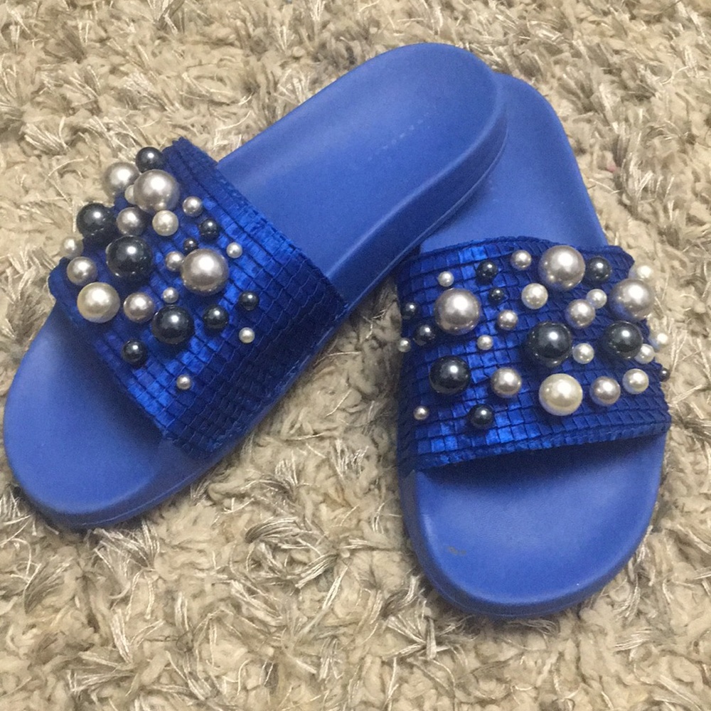 Zara Beaded Pearl Slides